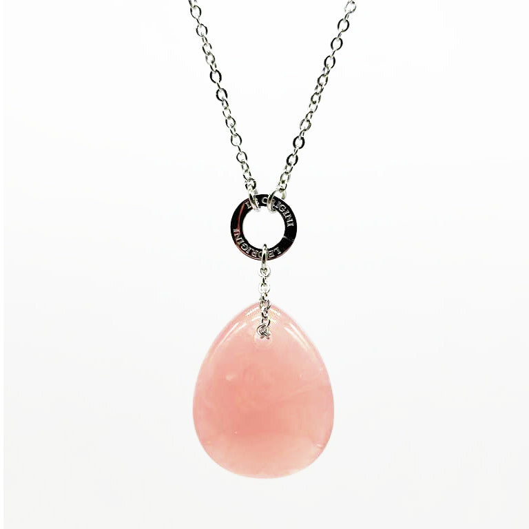 Collana Goccia Quarzo Rosa