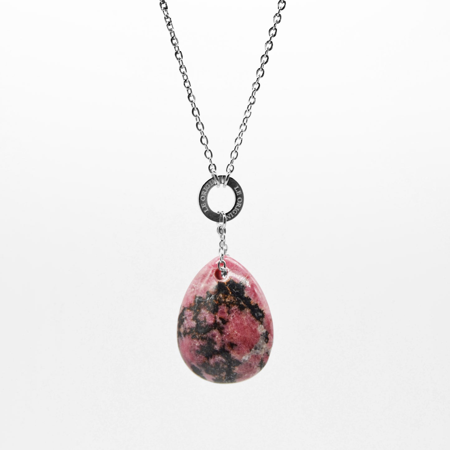 Collana Goccia Rodonite