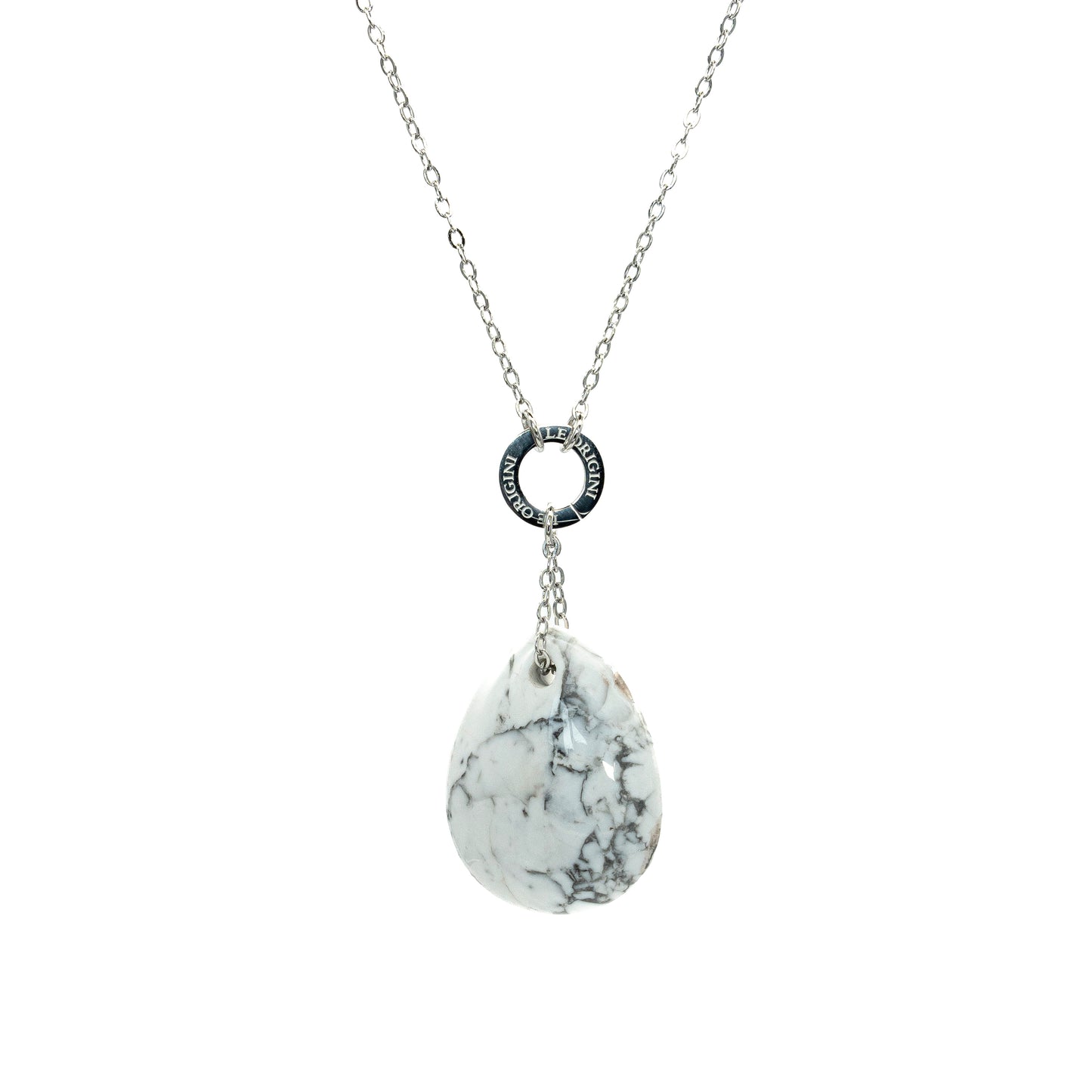 Collana Goccia Howlite
