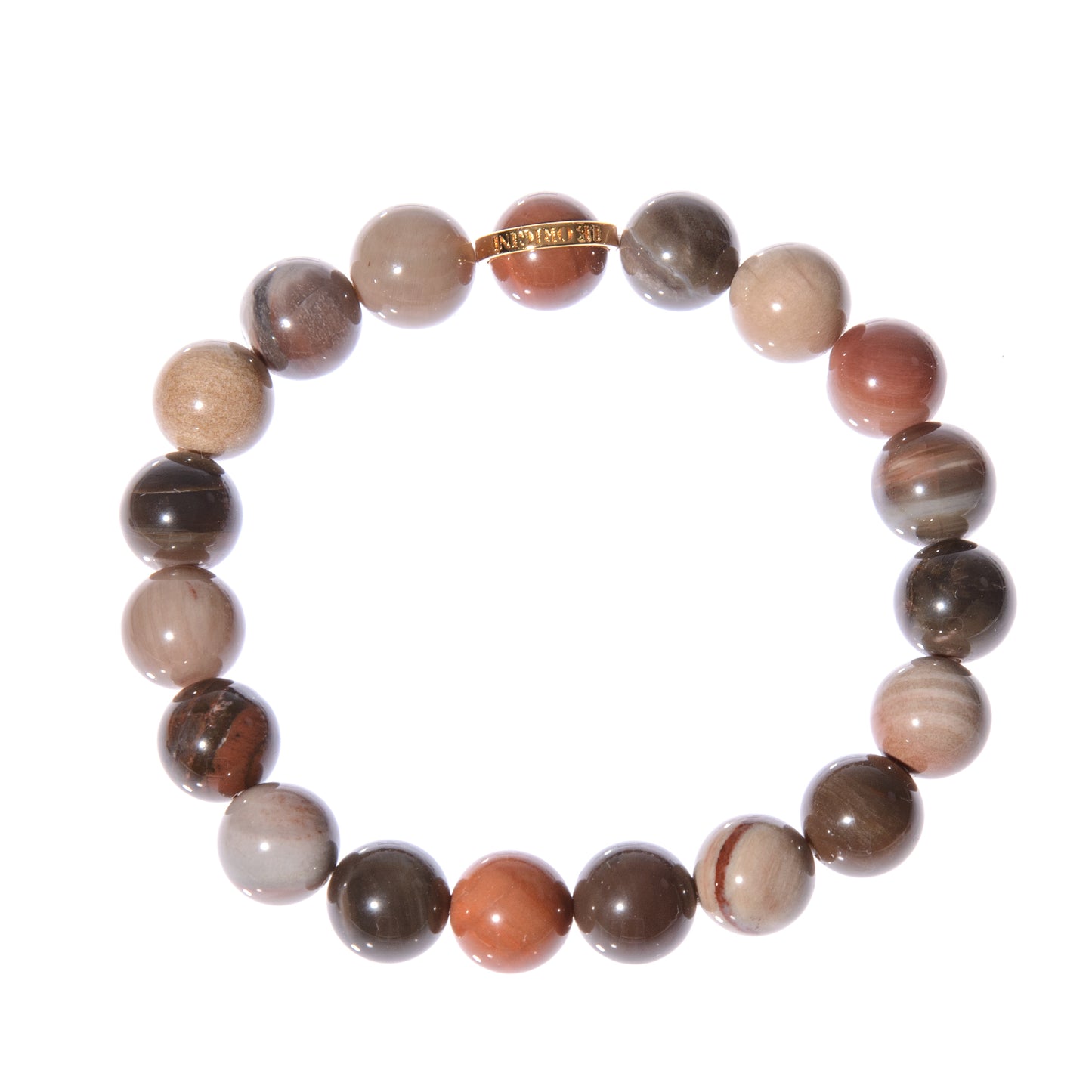 Bracciale Zodiac Legno Fossile - Le Origini pietre dure pietre semipreziose, pietre naturali