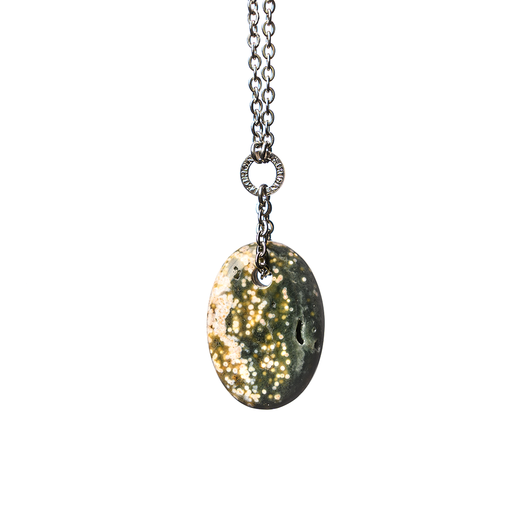 Collana Mini Zodiac Diaspro Oceano - Ariete - Le Origini pietre dure pietre semipreziose, pietre naturali