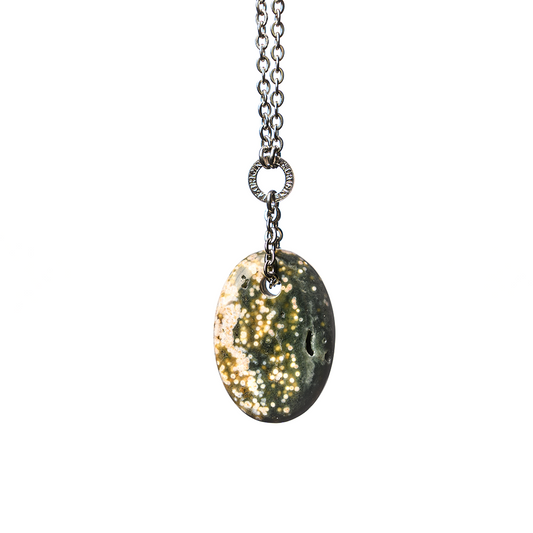Collana Mini Zodiac Diaspro Oceano - Ariete - Le Origini pietre dure pietre semipreziose, pietre naturali