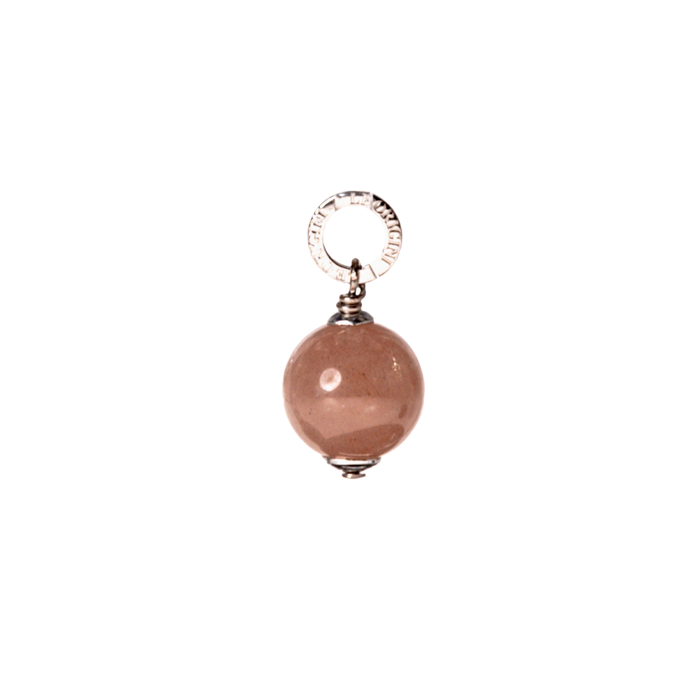 Charm Pietra di Luna Pesca - Limited Edition - Le Origini pietre dure pietre semipreziose, pietre naturali
