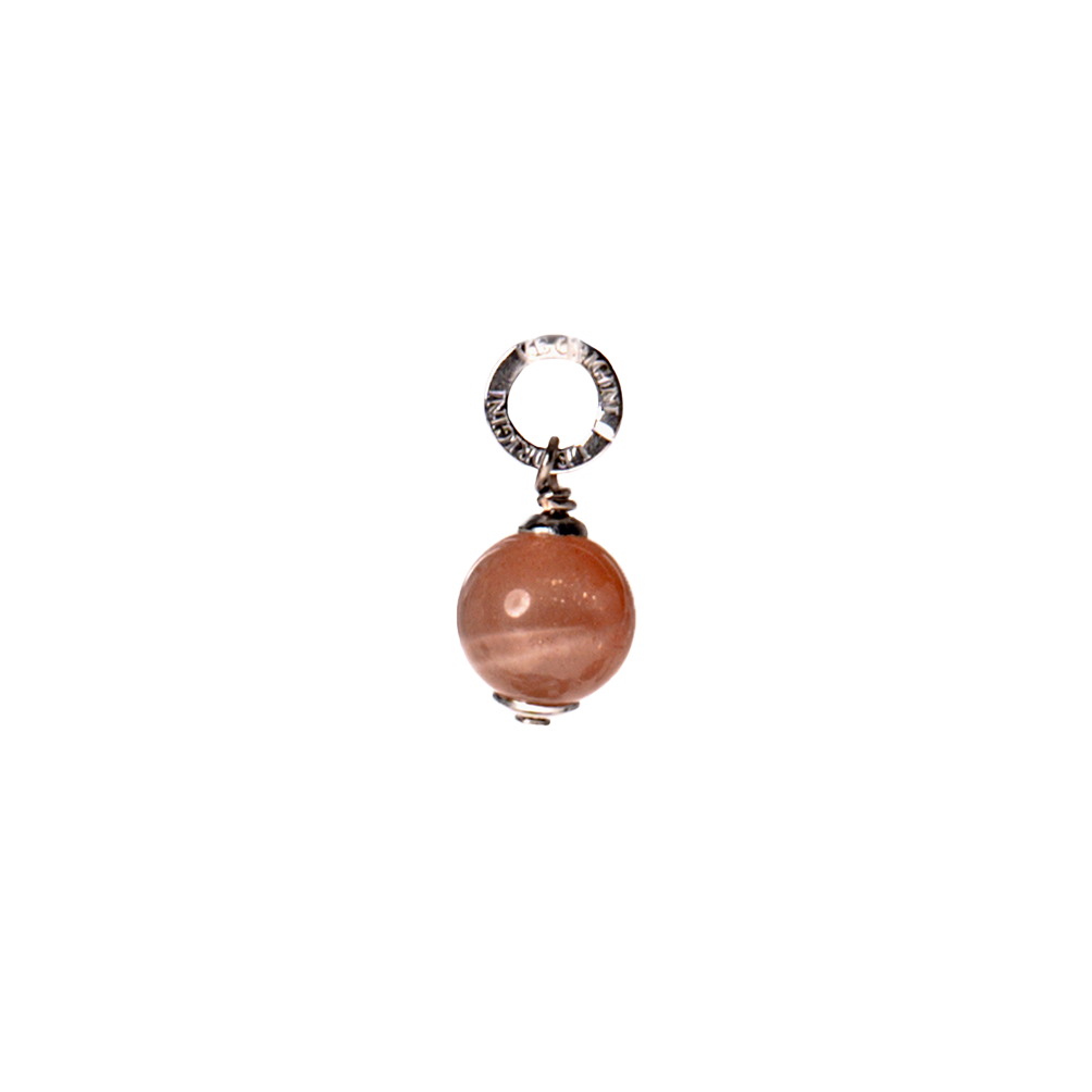 Charm Pietra di Luna Pesca - Limited Edition - Le Origini pietre dure pietre semipreziose, pietre naturali