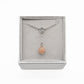 Collana Mini Zodiac + Pietra di luna pesca