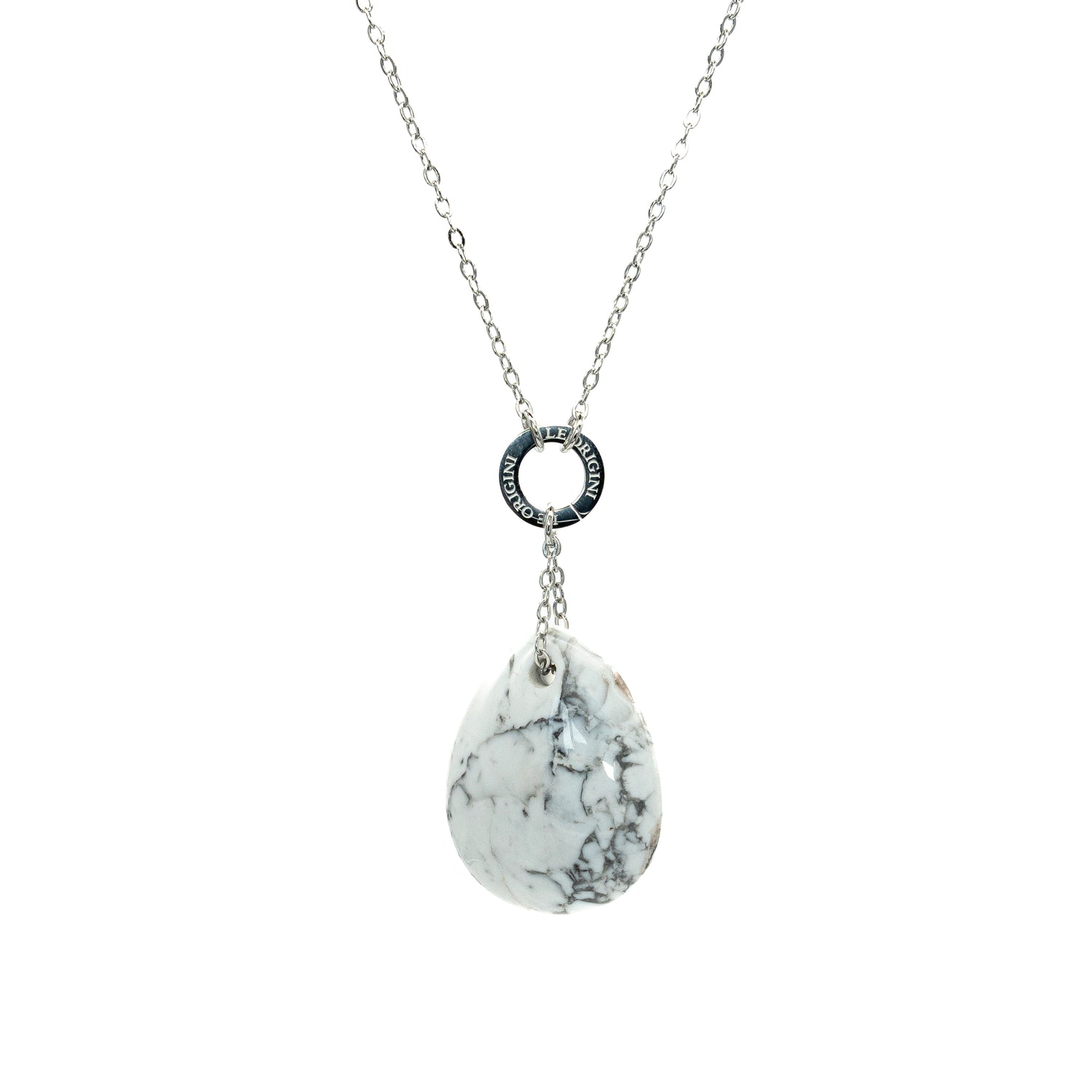 Collana Goccia Howlite