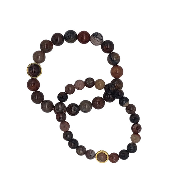 Bracciale Tamashii Con Legno Fossile. Unico e Originale Bracciale Tamashii Con Legno Fossile. Unico e Originale