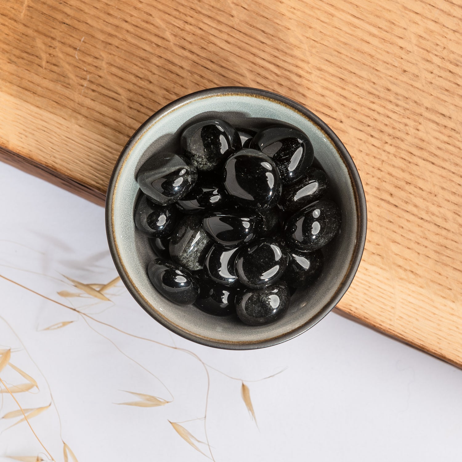 Burattato Ossidiana Silver