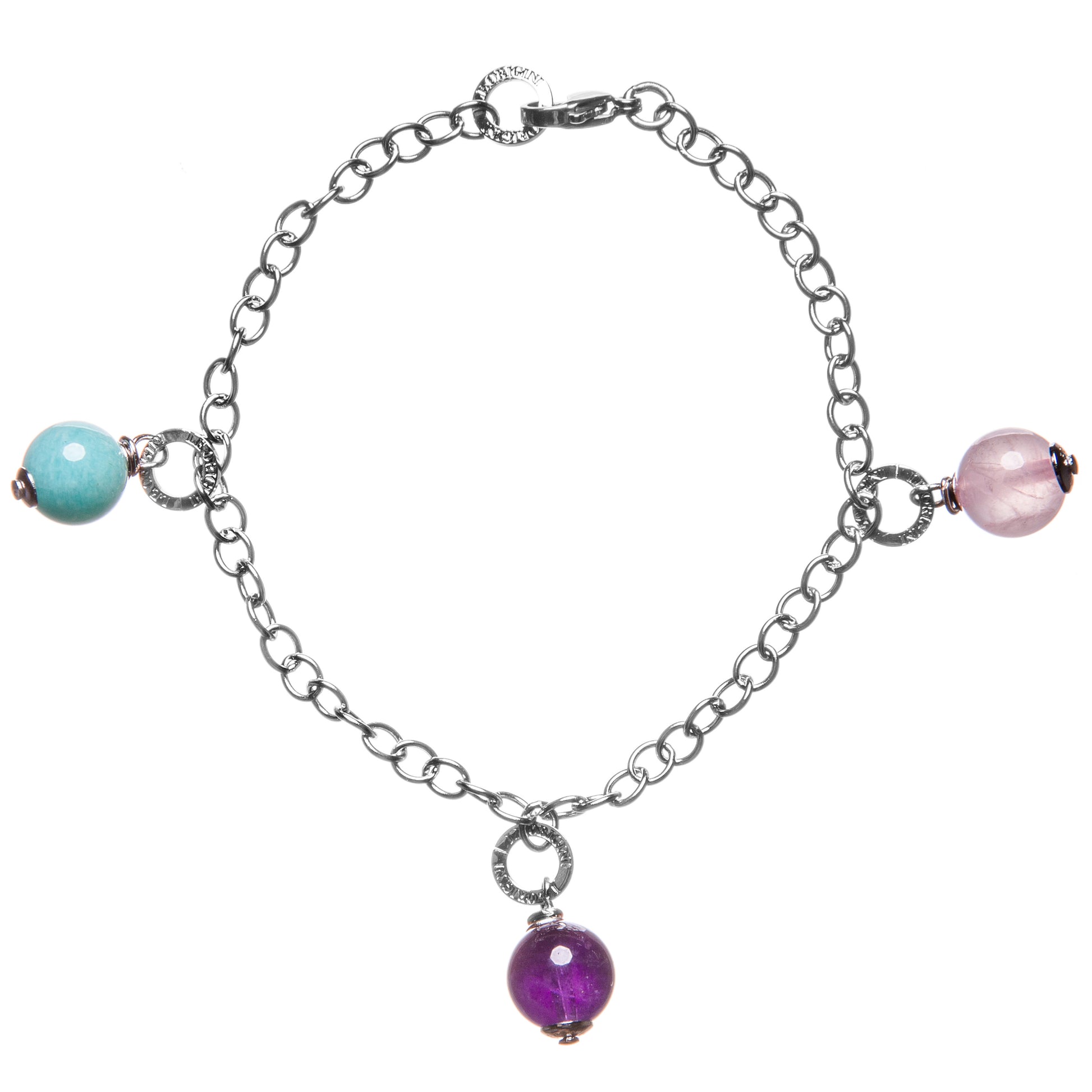 Bracciale charms amore - Le Origini pietre dure pietre semipreziose, pietre naturali